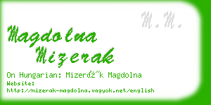 magdolna mizerak business card